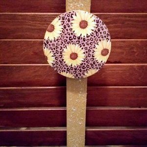 Cheetah Sunflower Wreath Hanger,Wreath Hanger for Front Door,Wreath Supplies